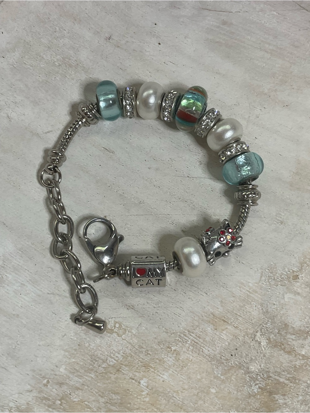 European Style Charm Bracelet | Cat Lover Aesthetic